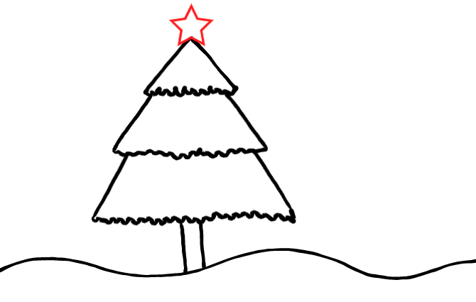  how to draw step by step xmastree drawing easy  - EasystepDrawing