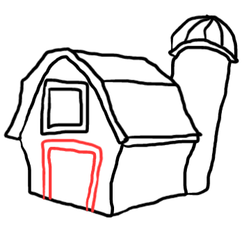  how to draw step by step barn drawing easy  - EasystepDrawing