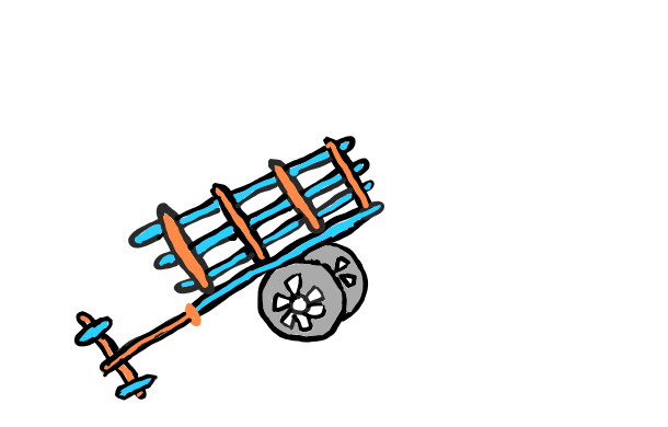 How to draw Farm Cart in easy step by step.