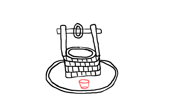  how to draw Water Well in easy steps - step number : 8 - Easy Step Drawing