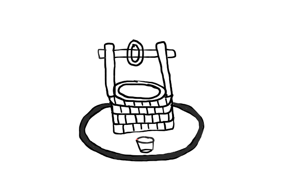  how to draw Water Well in easy steps - step number : 9 - Easy Step Drawing