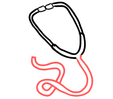  how to draw step by step stethoscope drawing easy  - EasystepDrawing