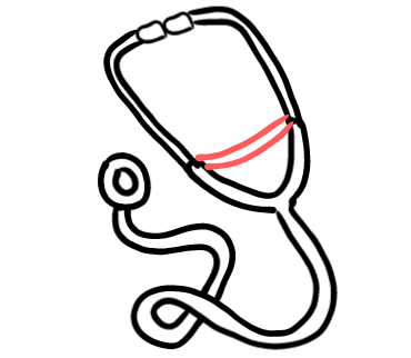  how to draw step by step stethoscope drawing easy  - EasystepDrawing