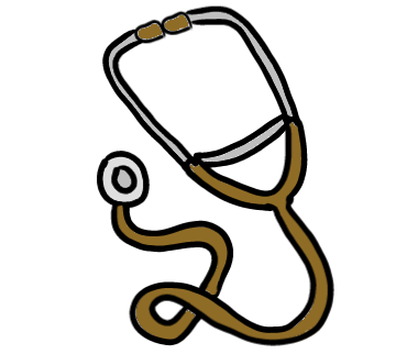 easy step by step stethoscope drawing - EasystepDrawing