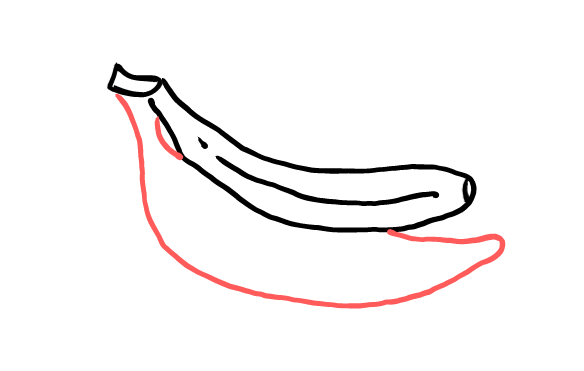  how to draw step by step banana drawing easy  - EasystepDrawing