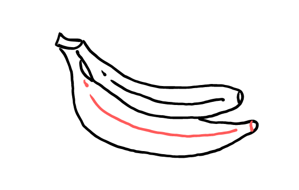  how to draw step by step banana drawing easy  - EasystepDrawing