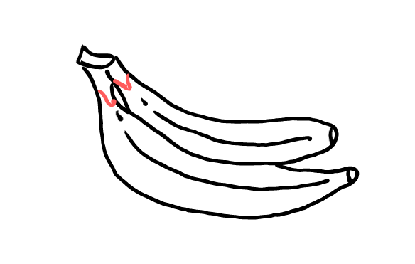  how to draw step by step banana drawing easy  - EasystepDrawing