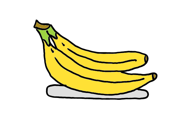 easy step by step banana drawing - EasystepDrawing