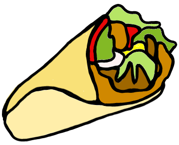 easy step by step burrito drawing - EasystepDrawing