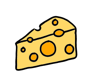 easy step by step cheese drawing - EasystepDrawing