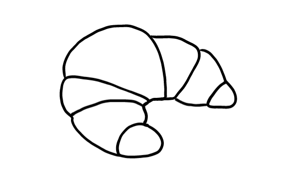  how to draw step by step croissant drawing easy  - EasystepDrawing