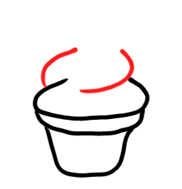  how to draw step by step cupcake drawing easy  - EasystepDrawing