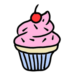 easy step by step cupcake drawing - EasystepDrawing