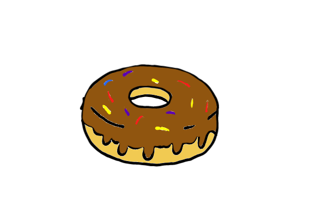 easy step by step donuts drawing - EasystepDrawing