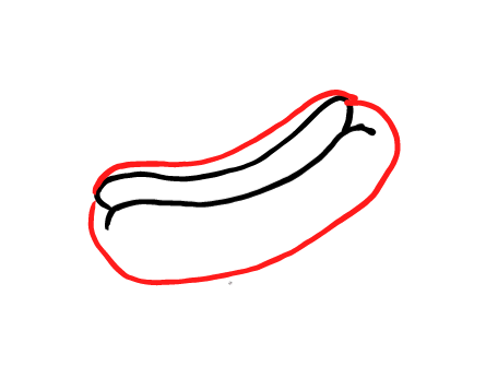  how to draw step by step hotdog drawing easy  - EasystepDrawing