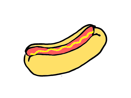 easy step by step hotdog drawing - EasystepDrawing