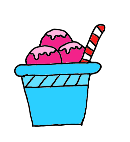 easy step by step icecreambowl drawing - EasystepDrawing