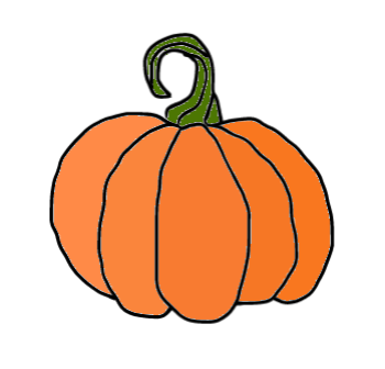 easy step by step orangepumpkin drawing - EasystepDrawing