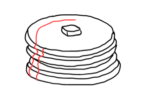  how to draw step by step pancakes drawing easy  - EasystepDrawing