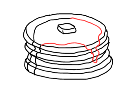  how to draw step by step pancakes drawing easy  - EasystepDrawing