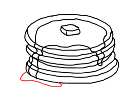  how to draw step by step pancakes drawing easy  - EasystepDrawing