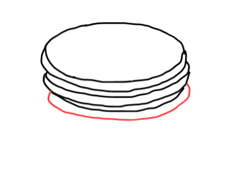  how to draw step by step pancakes drawing easy  - EasystepDrawing