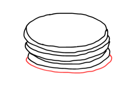  how to draw step by step pancakes drawing easy  - EasystepDrawing