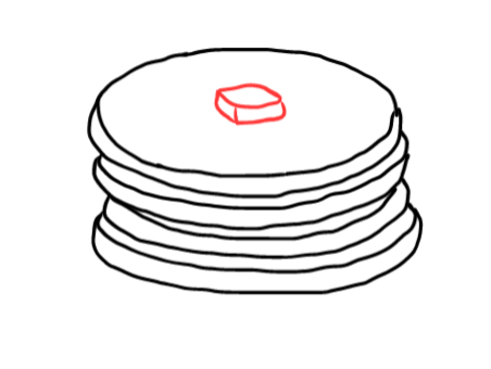  how to draw step by step pancakes drawing easy  - EasystepDrawing