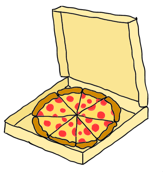 easy step by step pizza drawing - EasystepDrawing