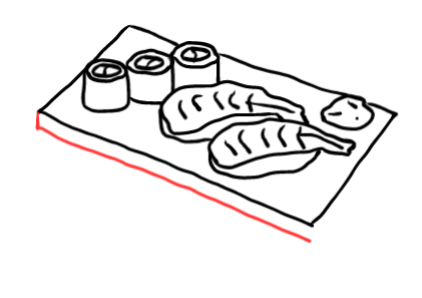  how to draw step by step sushi drawing easy  - EasystepDrawing