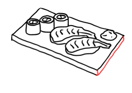  how to draw step by step sushi drawing easy  - EasystepDrawing