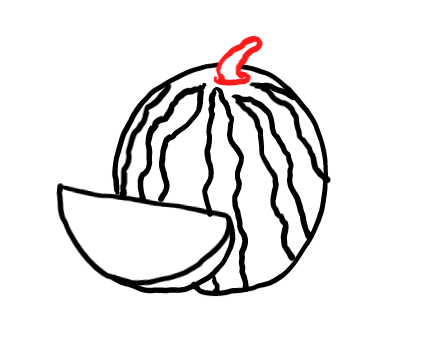  how to draw step by step watermelon drawing easy  - EasystepDrawing