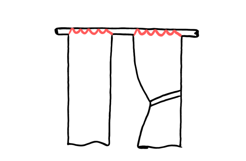  how to draw step by step curtains drawing easy  - EasystepDrawing