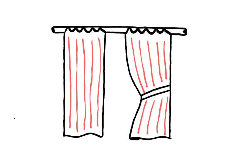  how to draw step by step curtains drawing easy  - EasystepDrawing