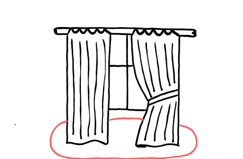  how to draw step by step curtains drawing easy  - EasystepDrawing