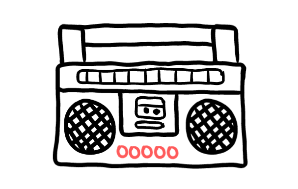  how to draw step by step boombox drawing easy  - EasystepDrawing