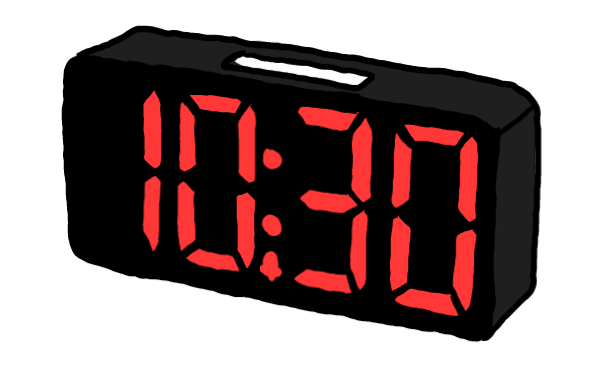 easy step by step digitalclock drawing - EasystepDrawing