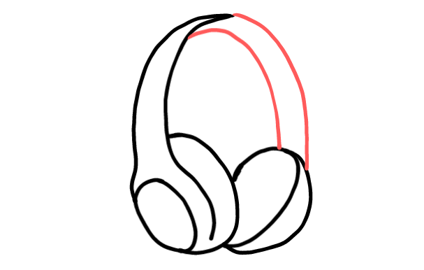  how to draw step by step headphones drawing easy  - EasystepDrawing