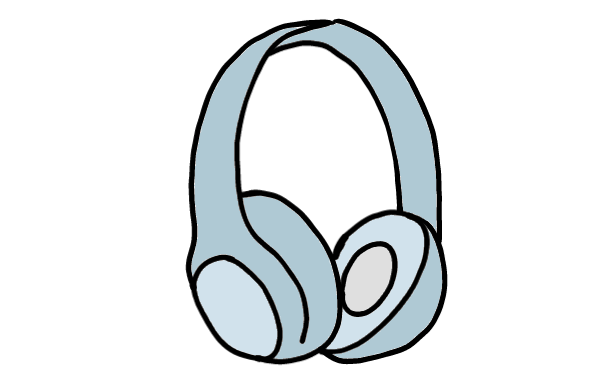 easy step by step headphones drawing - EasystepDrawing