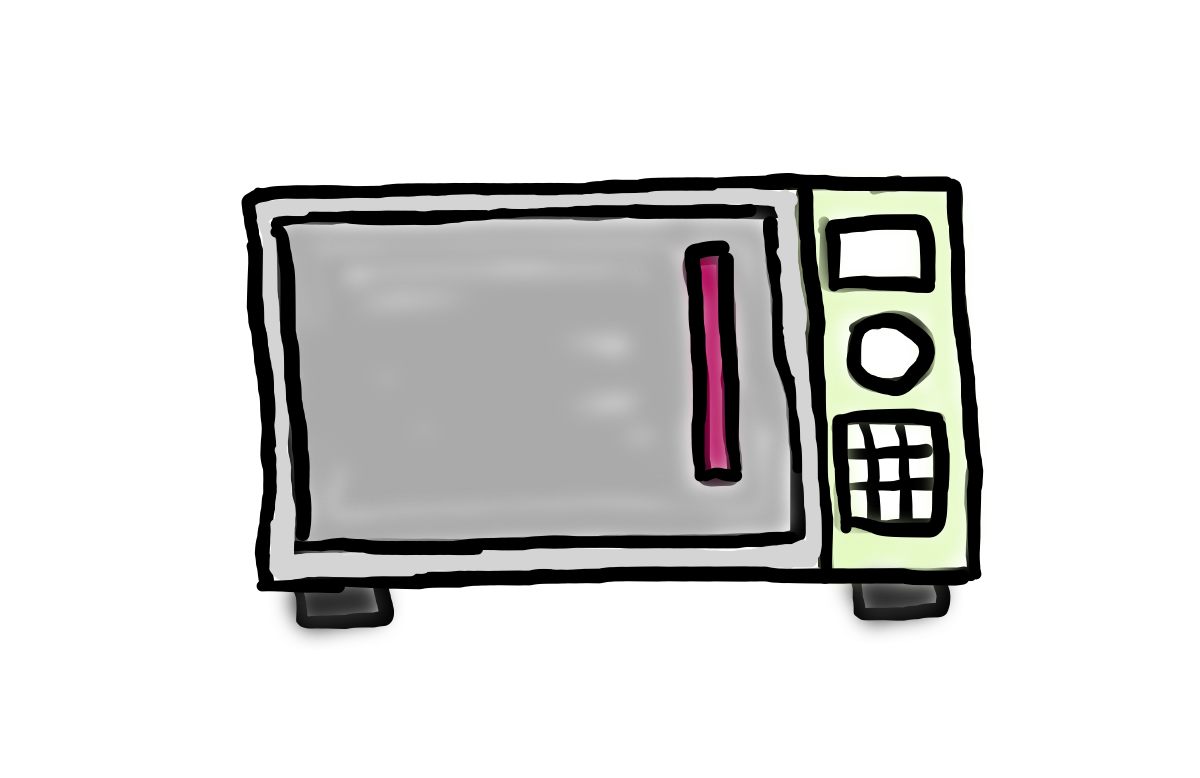 easy step by step microwave drawing - EasystepDrawing