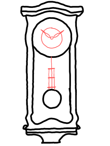  how to draw step by step pendulumclock drawing easy  - EasystepDrawing