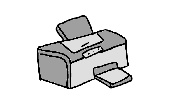 easy step by step printer drawing - EasystepDrawing