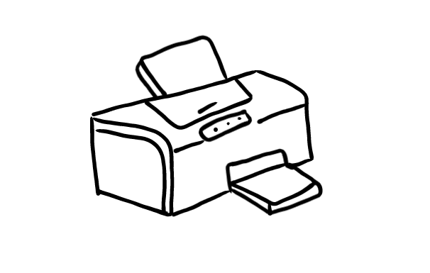  how to draw step by step printer drawing easy  - EasystepDrawing