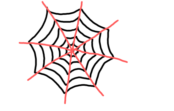  how to draw step by step cobweb drawing easy  - EasystepDrawing