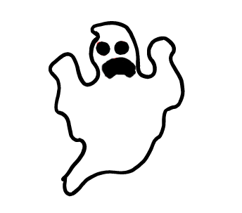 easy step by step ghost drawing - EasystepDrawing