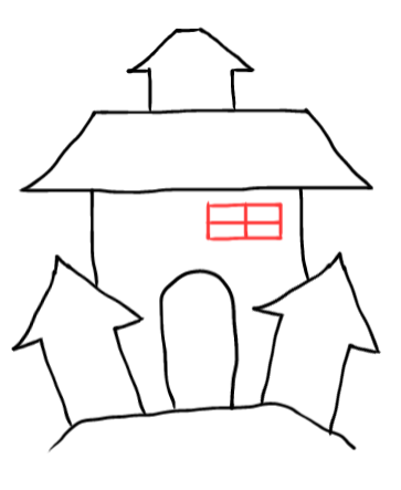  how to draw step by step hauntedhouse drawing easy  - EasystepDrawing