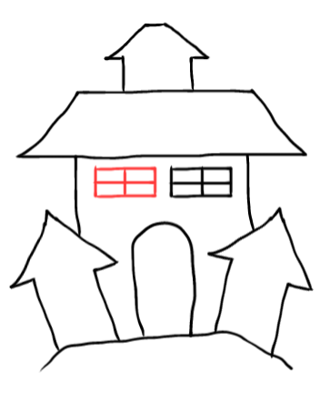  how to draw step by step hauntedhouse drawing easy  - EasystepDrawing