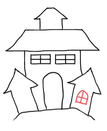  how to draw step by step hauntedhouse drawing easy  - EasystepDrawing