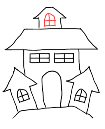  how to draw step by step hauntedhouse drawing easy  - EasystepDrawing