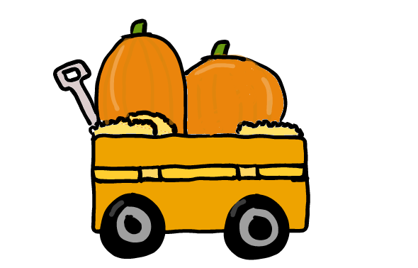 easy step by step pumpkinwagon drawing - EasystepDrawing